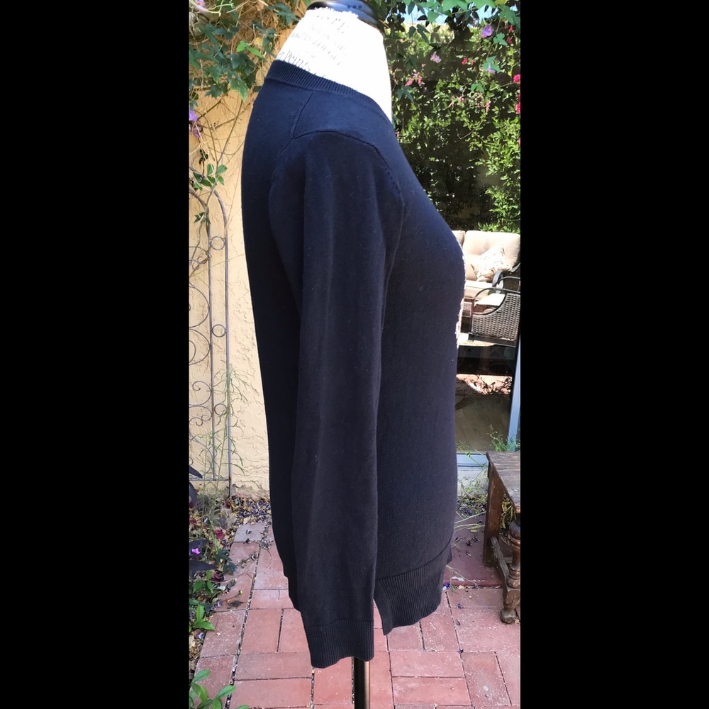 BARBOUR Scarce Shaggy GoldenDoodle Daisies Midnight Navy Cashmere Sweate… - Picture 4 of 8